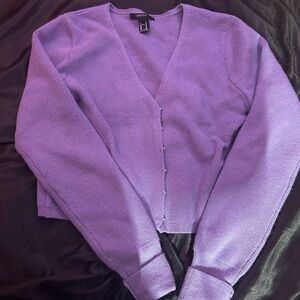 Forever 21 Lavender Cardigan Sweater
